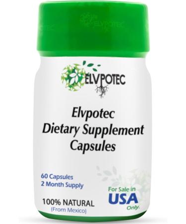 ELVPOTEC Mexican Original 100% Natural Ingredients for Your Body Gut and Colon Support 60 Capsules