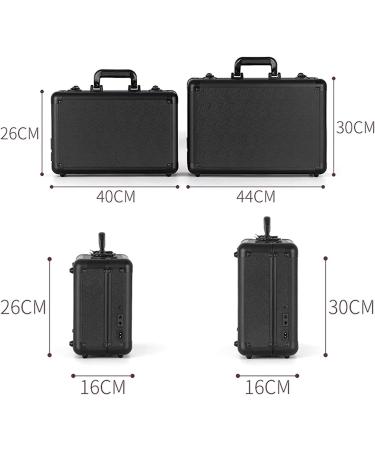 Travel Make-Up Suitcase - Professional LED Hairdresser Kit | Large Capacity Makeup Case (40x26x16cm) - Black - Buy Online on GoSupps.com
