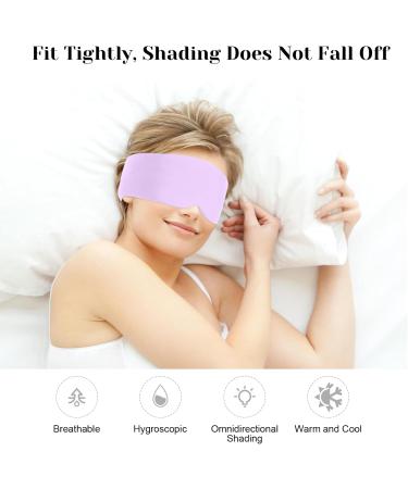 Sleep Mask & Hearing Protection Set - 1 Sleep Mask + 4 Ear Plugs | Soft Breathable Adjustable Travel Goggles for Men & Women - Purple - Buy Online on GoSupps.com
