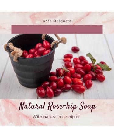 Rosehip Facial Cleanser 125g | Natural Handmade Soap for Face and Body | Gentle Exfoliating Scrub | Hydration and Scar Care | Soft and Glowing Skin - Buy Online on GoSupps.com