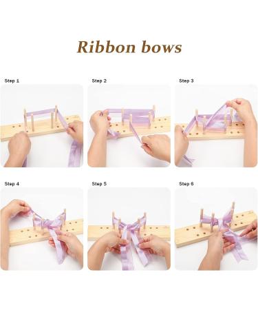 Wooden Ribbon Bow Maker Tool for Christmas, Hair Bows, Gift Bows | DIY Wreath Ribbon Maker for Party Decor, Corsages, Crafts - Includes Instructions - Buy Online on GoSupps.com