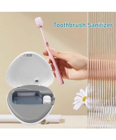 Sanitizer Toothbrush Case Rechargeable Portable Mini Travel Toothbrush Holder Toothbrush Cleaner Case for All Electric and Manual Toothbrushes White - Buy Online on GoSupps.com
