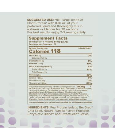 nbpure Earthy Andy Plant Powered Protein  Gluten-Free  Non-GMO  Cruelty Free Pea Protein Powder  Vanilla  30 Servings - Buy Online on GoSupps.com
