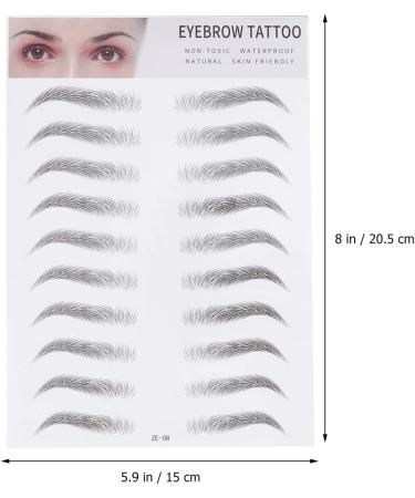 Housoutil 2pcs 3d Eyebrow Stickers Eyebrow Hair Eyebrow Transfer Stickers 6 Stickers Water Proof ze008 Black - Buy Online on GoSupps.com