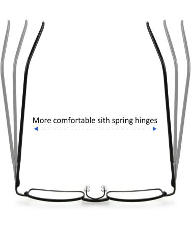 Metal Frame Portable Spring Hinge Reading Glasses 2 Pack +3.0 - Stylish & Comfortable Eyewear for All | International Shipping Available - Buy Online on GoSupps.com