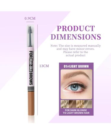 Rieoany 2in1 eyebrow stick with eyebrow gel waterproof eyebrow gel eyebrow stick with 4 fork tips for natural eyebrows longlasting eyebrow stick light brown - Buy Online on GoSupps.com
