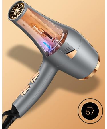 Professional Hair Dryer Salon Hairdryer 2000W DC Motor 2 Speed/3 Heat Settings Constant Temperature Reduce Frizz and Static Suitable with Diffuser & Concentrator for Salon and Home Use B Small - Buy Online on GoSupps.com