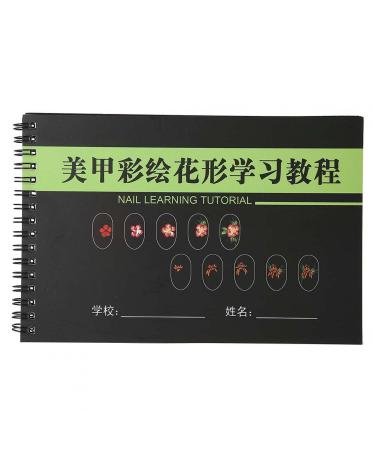 Nagel exercise book nail art exercise template learning paper book manicure drawing painting exercise books tool for beginners lines painting (02#)