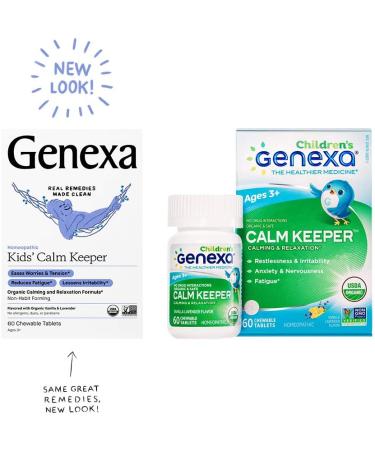 Genexa Children's Calm Keeper - Calming Chewable Tablets with Vanilla Lavender - 60 Count (Ages 3+) - Buy Online on GoSupps.com
