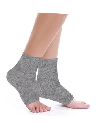 Healeved 2 Pairs Anti-Crack Socks Cracked Heel Socks Gel Heel Sleeves Heel Protector Socks Gel Lined Socks Mens Sock Ankle Socks Gel Socks Men and Women Pink Casual Socks Moisturizing