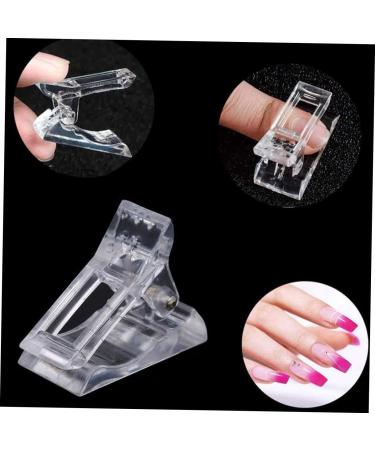 Ipetboom 1 Set Nail Extension Manicure Nail Tip Nail Extension Clips Nails Brush Manicure Accessory Quick Building Nail Tool Decor Extension Nails White French Plastic Suite - Buy Online on GoSupps.com