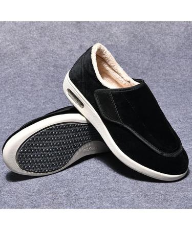 Winter Fleece Orthopedic Diabetic Walking Shoes for Women | Wide Width Adjustable Sneakers for Swollen Feet & Arthritis - Size 8.5 Gris - Buy Online on GoSupps.com