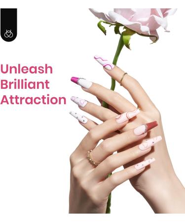 Beetles Gel Nail Polish Set - Lingering Grace Collection | 36 Colors Pink Red Purple | Sparkle Glitter Manicure Kit with Base & Top Coat - Buy Online on GoSupps.com