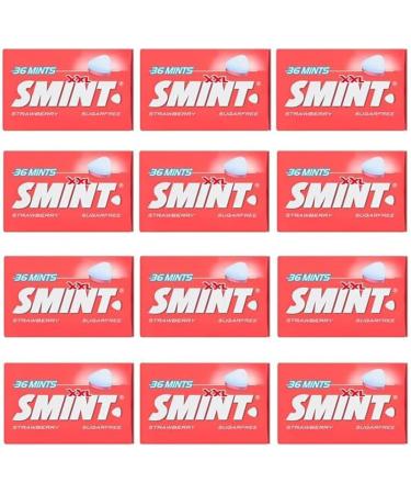 SMINT XXL Strawberry Sugar-Free Mints - 12 Packs (36 Pieces Each) with Breathe Mint Benefits - Buy Online on GoSupps.com