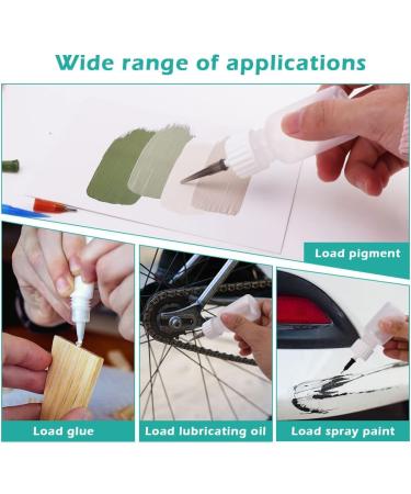 Balana 6 Pcs 30ml Glue Applicator Bottles - Plastic Dropper Bottles for Crafts and Oil - White - Buy Online on GoSupps.com