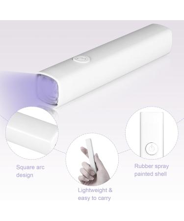 Mini UV Lamps for Gel Nails Protect Skin Gel LED Nail Lamp Rechargeable USB UV Light Flash Cure Nail Dryer Curing Gel Polishes Nail Glue Stickers Glitter Nail Art with Nail Art Pen Gift for Women - Buy Online on GoSupps.com