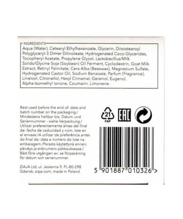 Ziaja Goat's Milk Night Cream - Nourishing Face Cream for All Skin Types | International Shipping Available - Buy Online on GoSupps.com