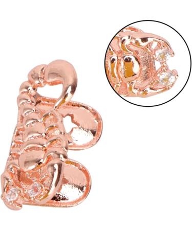 Anneome 1pc Scorpion Single Braces Men Decor Hip Hop Clothes for Men Vampire Decor Single Grill Cap Golden 2X1cm - Buy Online on GoSupps.com
