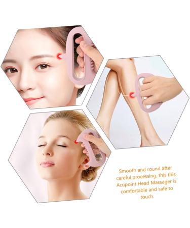 Beaupretty 5-St Massage Device | Acupuncture Head Massager & Stress Relief Gua Sha Tool - Comfortable Silicone Scalp Spa Brush in Pink - Buy Online on GoSupps.com