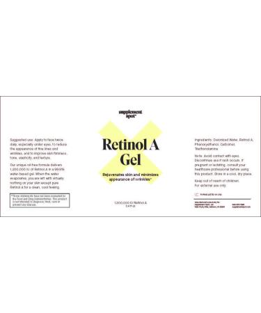 Retinol-A Gel | Best Anti-Aging Moisturizer for Fine Lines & Wrinkles | Daily Vitamin A Facial Gel | Smooth Firm Youthful Skin (3.4 oz - Buy Online on GoSupps.com