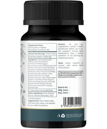 ORGANIC SPREE Punarnavadi Guggulu 120 Tablets - Supports Kidney Function* - Ayurvedic Formulation - Certified and Vegetarian (1) - Buy Online on GoSupps.com
