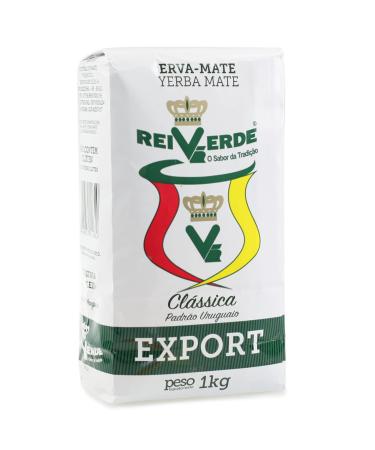 Ervateira Rei Verde LTDA Erva Mate Tea Rei Verde Export Classic 1 kg + Gift Sample 40g Rich in antioxidants and vitamins accelerates metabolism sugarfree Brazil