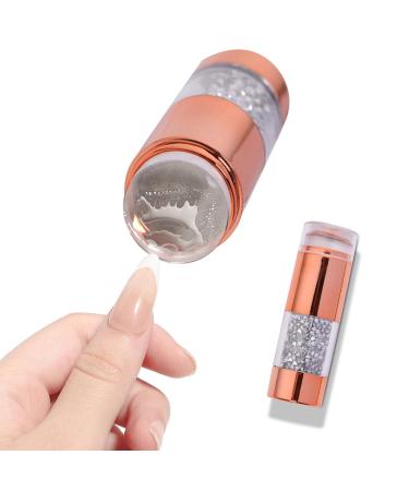 M/E Double Head Nail Stamp Double Head Stamp with Scrapers Stamping Plate with Diamond Transfer Manicure Tools DIY Set