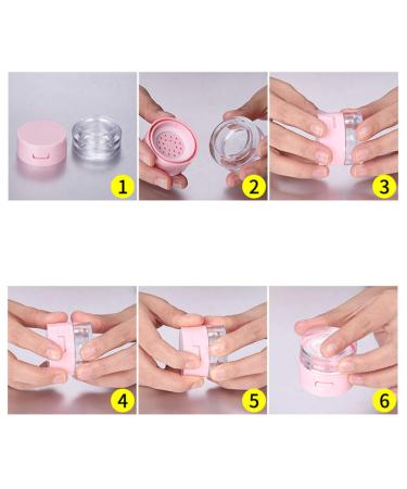 AKOAK 3ml Reusable Plastic Powder Box with Mirror - Leak-free Mini Travel Makeup Container - Buy Online on GoSupps.com