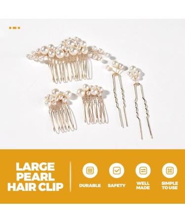 FRCOLOR Pearl Hair Pins Bride Wedding Hair Accessories Set Pearl Hair Insert Hair Side Comb for Women Pearl Bobby Pins - Buy Online on GoSupps.com