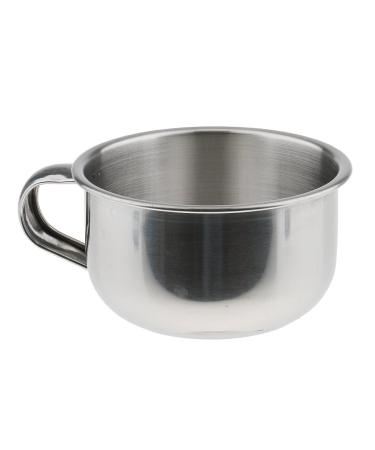 Gazechimp stainless steel men's shaving bowl for shaving soap men's shaving mug shaving soap bowl (with handle)