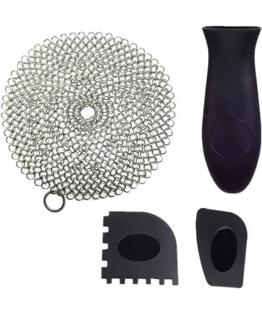 Stainless Steel Scrubber Set for Cast Iron Iron Pans Cleaning Tools Set - Buy Online on GoSupps.com
