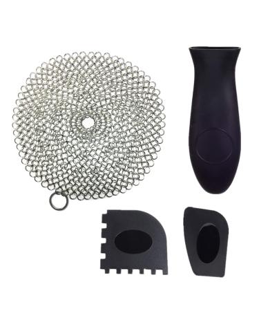 Stainless Steel Scrubber Set for Cast Iron Iron Pans Cleaning Tools Set