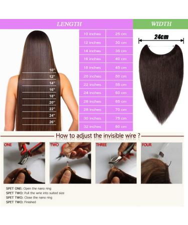 Elailite 45 cm Invisible Wire Hair Extensions - 65g Remy Human Hair Natural Blonde #24 - Buy Online on GoSupps.com