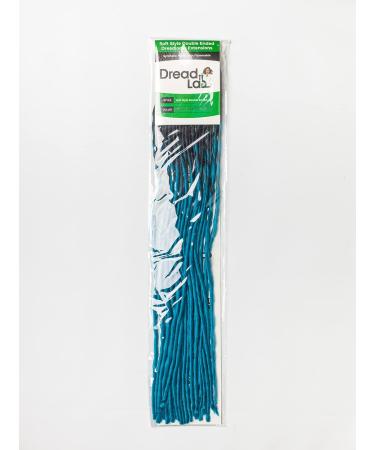 DreadLab - Soft Style Ombre Double Ended Synthetic Dreadlocks Twists 10 Pack (Black - Light Sapphire Blue Transitional) - Buy Online on GoSupps.com