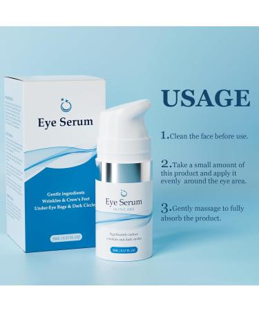 Eye Cream for Under Eye Bags and Wrinkles Eye Tightener for Temporary Firming Eye Bags Wrinkles Puffy Eyes Dark Circles for Women Men Mature Skin 0.17 FL OZ (Pack of 1) - Buy Online on GoSupps.com
