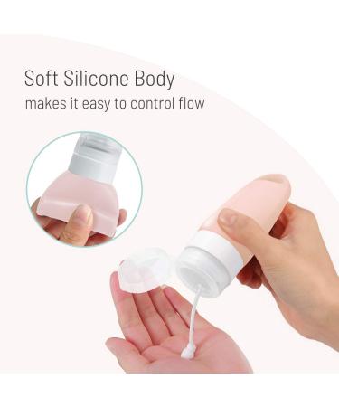 Veroyi Leak Proof Silicone Travel Bottles - Set of 3 Squeezable Travel Tubes with Keychain, Refillable Containers for Shampoo, Lotion, Soap - Buy Online on GoSupps.com