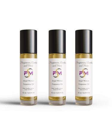 Buy Angel Woman Fragrance Oil - 3 Pack of 10ml Glass Roll-On Bottles | International Shipping Available - Buy Online on GoSupps.com