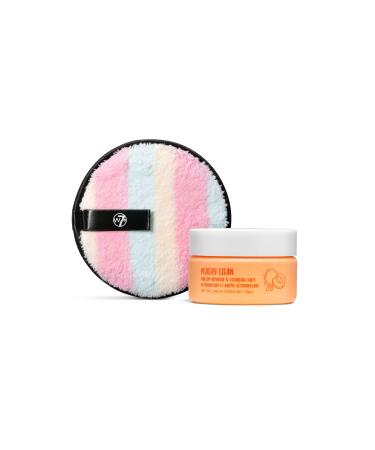 W7 Peachy Clean Makeup Cleansing Balm & Makeup Remover Cookie Disc Duo - Gently Removes Makeup 1 Count (Pack of 2)