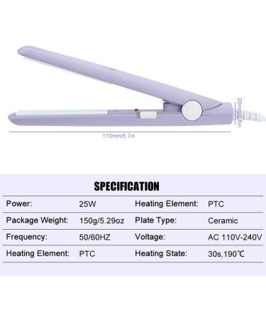 Mini Curling Iron & 2-in-1 Hair Straightener | Portable Ceramic Tourmaline Flat Iron for Travel - Buy Online on GoSupps.com