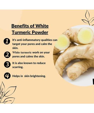 mi Nature White Turmeric Powder (Kachur Curcuma zeodaria) 227g - Non-Staining Face & Skin Care | 100% Natural from India - Buy Online on GoSupps.com