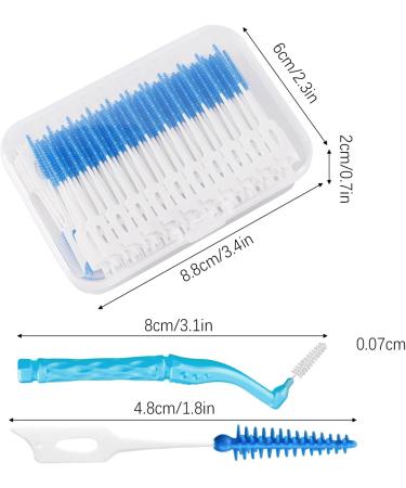 Buy Aynkh Interdental Brushes (200 + 2) Silicone Dental Floss Sticks for Braces Portable Oral Care Tool Fast International Shipping - Buy Online on GoSupps.com
