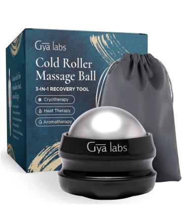 Gya Labs Cold massage scooter 3-in-1 recreation tool for cryotherapy heat therapy & aromatherapy-massage ball for back-muscle roller ball-Massage ball for face & cold therapy Ball