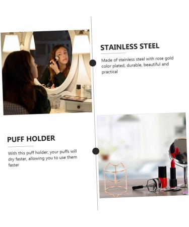 POPETPOP Beauty Egg Holder Beauty Sponge Holder Egg Powder Puff Makeup Sponge Holder Makeup Holder Drying Rack Powder Puff Display Makeup Sponge Stand Hollow Bracket Metal - Buy Online on GoSupps.com