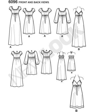 Simplicity Pattern 6096: Misses Dresses with Length and Sleeve Variations - Sizes 4-16 - Buy Online on GoSupps.com