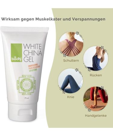 Bodhi White China Gel for Sore Muscles & Tension 75ml | Menthol & Camphor Massage Gel | Invigorating Relief | Easy Application | Relax Muscles & Joints - Buy Online on GoSupps.com