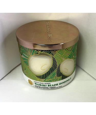 Buy Bath & Body Works 3-Wick Candle with Essential Oils - Waikiki Beach Coconut - 14.5 oz - 2022 Spring Scents - International Shipping Available - Buy Online on GoSupps.com