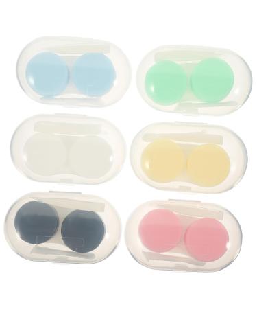 Solust 6 sentences contact lens container lens accessories double glasses case small plastic container Small contact lens holder travel set for contact lenses Model bracket duplex box