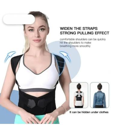 Adjustable Back Posture Belt Office Home Gym Unisex Improve Spine Clavicle Brace Posture Vest Back Posture Corrector Belt 1PC L - Buy Online on GoSupps.com