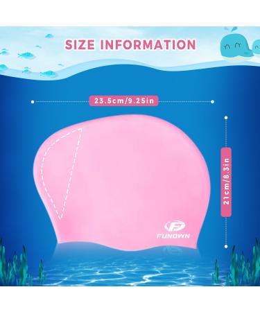 Funown Waterproof Bathing Cap for Kids | Unisex Swimming Cap for Long/Short Hair | Ideal for Ages 3-15 | Silicone in Violet - Buy Online on GoSupps.com