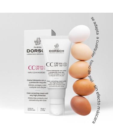KaRfer FARMA DORSCH - CC Cream Hidratante Correctora con Color y Protecci n SPF 50- Crema Hidratante Facial Mujer Protector Solar 50 - Crema Antimanchas. Crema facial mujer con Vitamina C y E (50 ml) - Buy Online on GoSupps.com